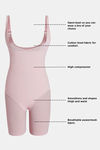 Zivame High Compression Short Length Thigh Shaper Bodysuit - Sepia Rose — thumbnail 10